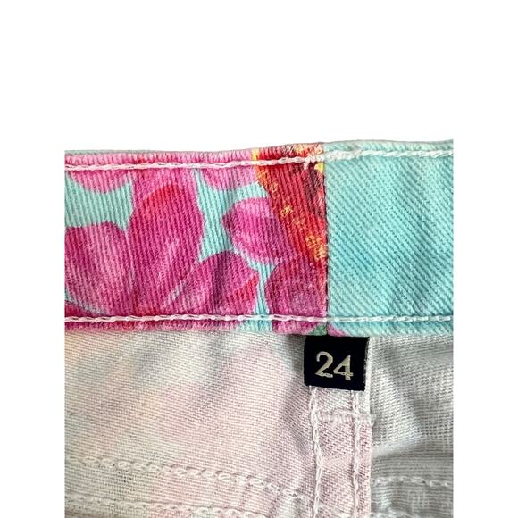 Car Mar Womens Jeans Carmar Floral Stretch Denim Pants sz 24 - Picture 4 of 6